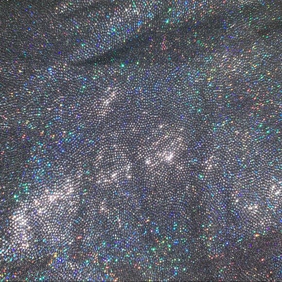 Black iridescent sparkly shorts - Picture 2 of 3